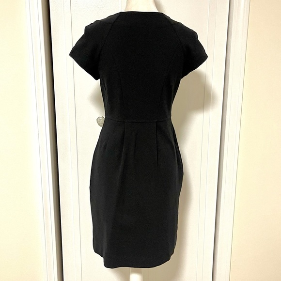 DIANE VON FURSTENBERG Charo Dress Military Black Gold Buttons Short Sleeves 8 - Picture 8 of 13